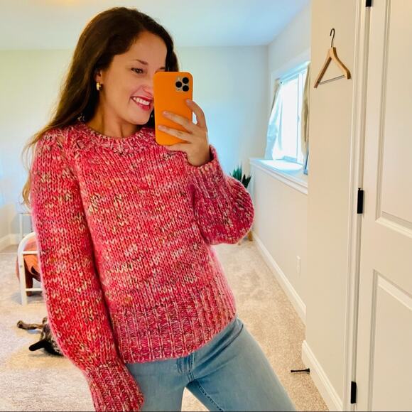 MUNTHE Pink Chunky Marled Sweater 36 Small - Picture 2 of 16